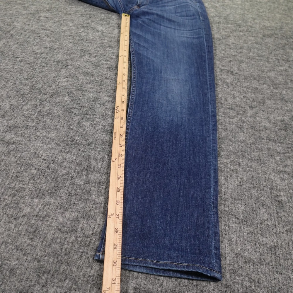 7 For All Mankind Carson Jeans Mens 33 Blue Denim Straight Leg Stretch - Picture 8 of 13